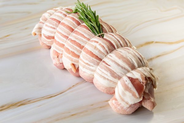 Luxury boneless Turkey Royale Breast Fillet with Cranberry & Pink Lady Apple  stuffing wrapped in Streaky Bacon 1.5kg|2.5kg|5kg