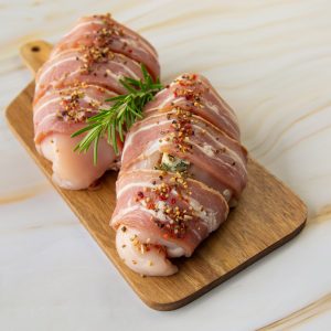Chicken Breast Stuffed with Hartington Stilton & Wrapped in Danish Smoked Streaky Bacon - Pack of 2