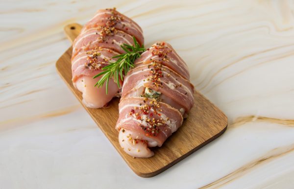Chicken Breast Stuffed with Hartington Stilton & Wrapped in Danish Smoked Streaky Bacon - Pack of 2